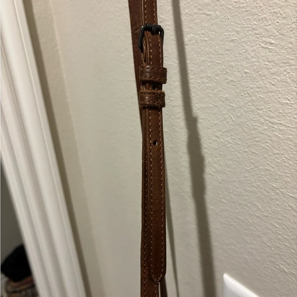 Frye Melissa Top Handle Leather Crossbody Bag in Dark Brown - Picture 4 of 6